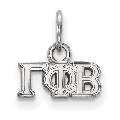 Sterling Silver Rhodium Plated Logoart Gamma Phi Beta Sorority Greek Letters Extra Small Pendant
