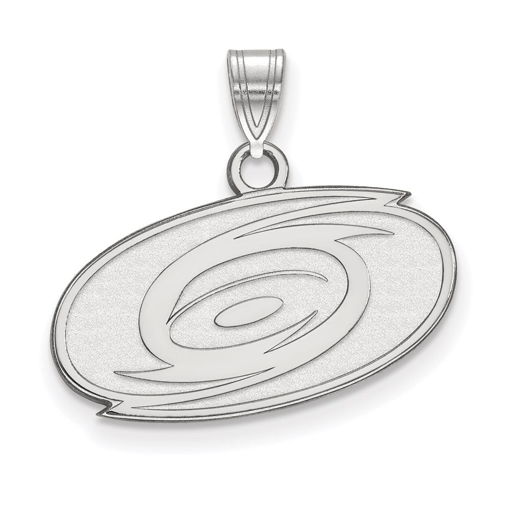 10K White Gold Nhl Logoart Carolina Hurricanes Small Pendant