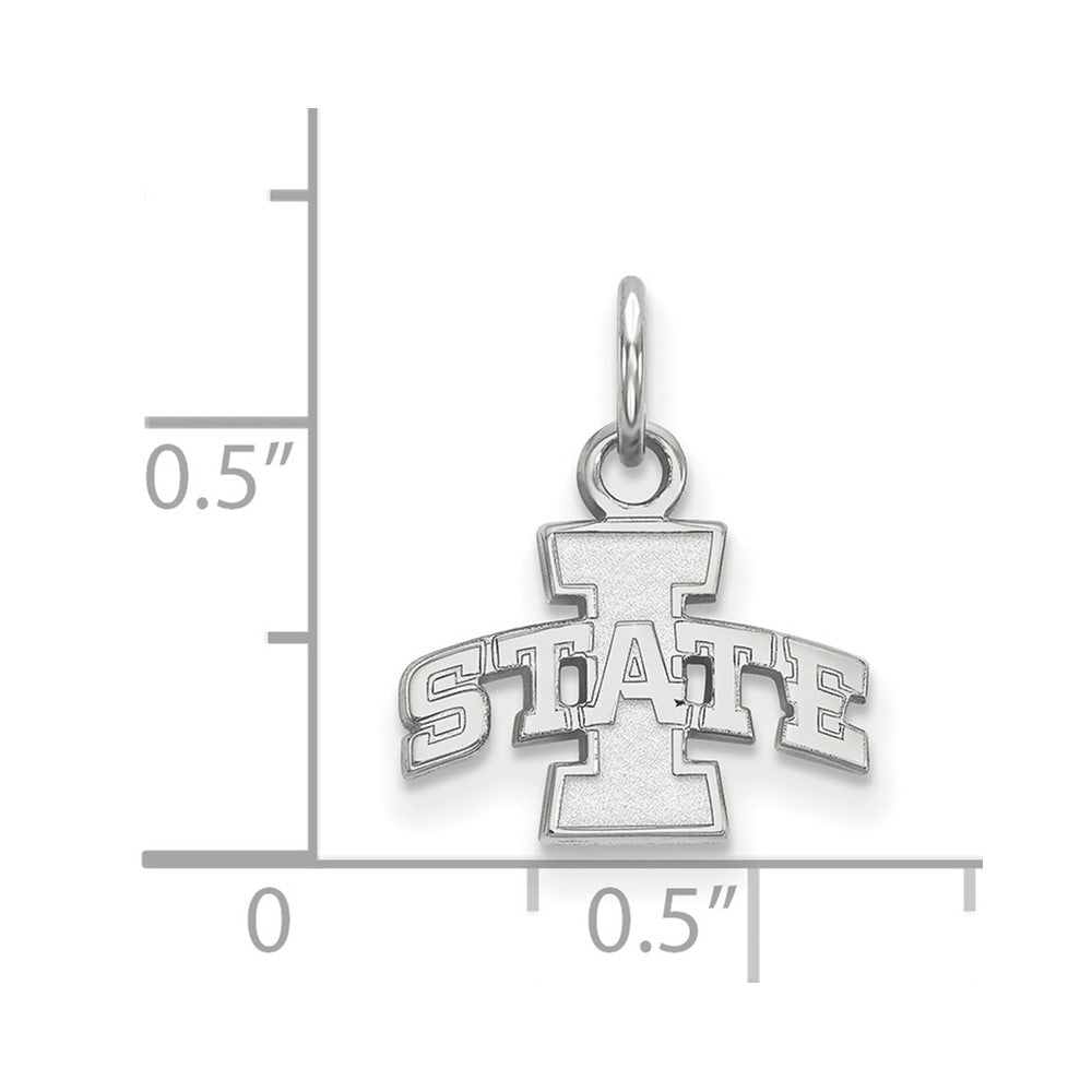 14K White Gold Logoart Iowa State University Extra Small Pendant