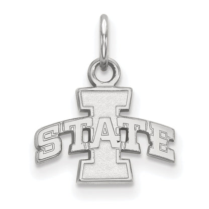 Sterling Silver Rhodium Plated Logoart Iowa State University Extra Small Pendant