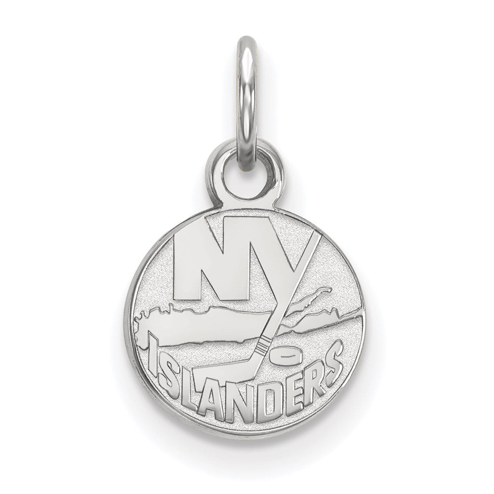 14K White Gold Nhl Logoart New York Islanders Extra Small Pendant