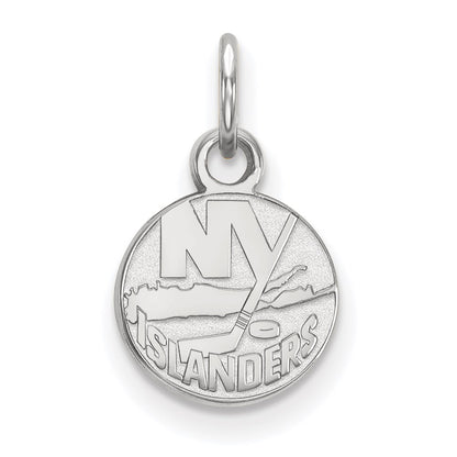 14K White Gold Nhl Logoart New York Islanders Extra Small Pendant