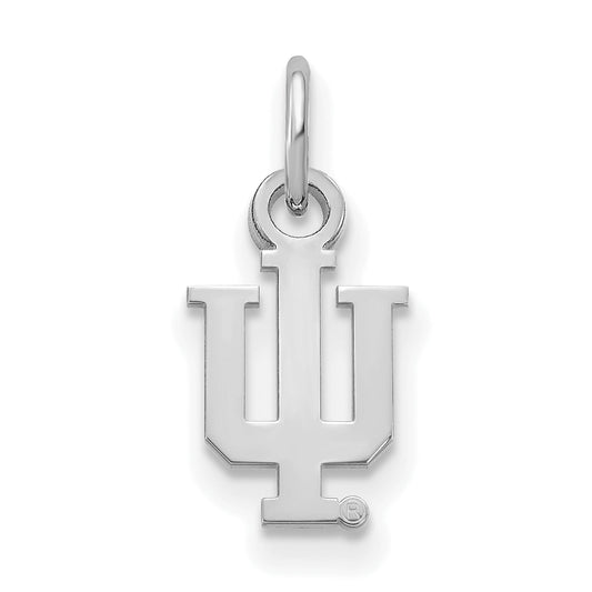Sterling Silver Rhodium Plated Logoart Indiana University I U Extra Small Pendant