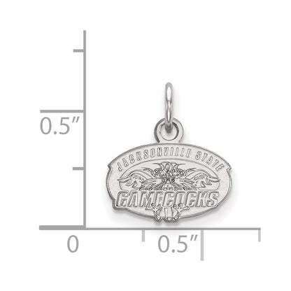 14K White Gold Logoart Jacksonville State University Extra Small Pendant