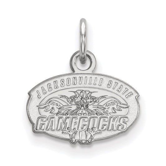 10K White Gold Logoart Jacksonville State University Extra Small Pendant