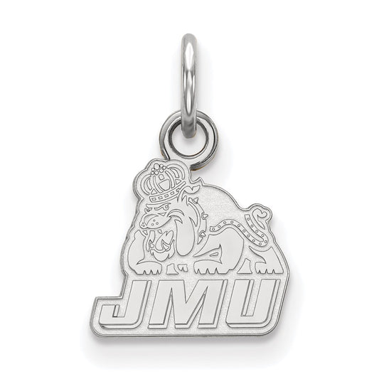 14K White Gold Logoart James Madison University Extra Small Pendant