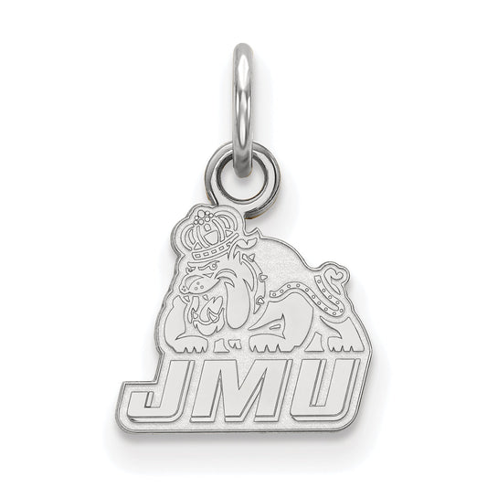 Sterling Silver Rhodium Plated Logoart James Madison University Extra Small Pendant