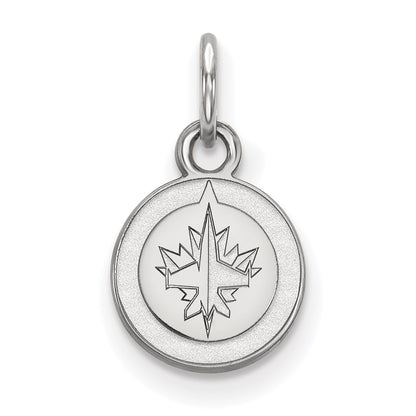 14K White Gold Nhl Logoart Winnipeg Jets Extra Small Pendant