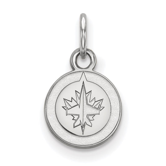 14K White Gold Nhl Logoart Winnipeg Jets Extra Small Pendant