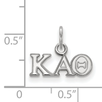 Sterling Silver Rhodium Plated Logoart Kappa Alpha Theta Sorority Greek Letters Extra Small Pendant
