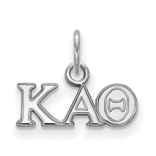 Sterling Silver Rhodium Plated Logoart Kappa Alpha Theta Sorority Greek Letters Extra Small Pendant