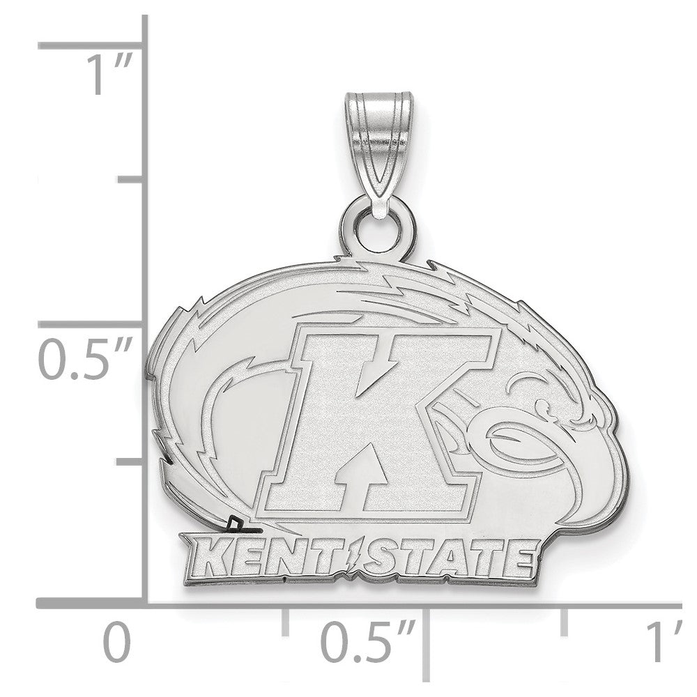 10K White Gold Logoart Kent State University Small Pendant