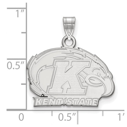 10K White Gold Logoart Kent State University Small Pendant