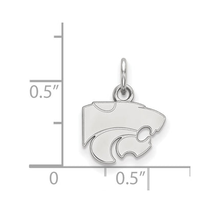 14K White Gold Logoart Kansas State University Wildcat Extra Small Pendant