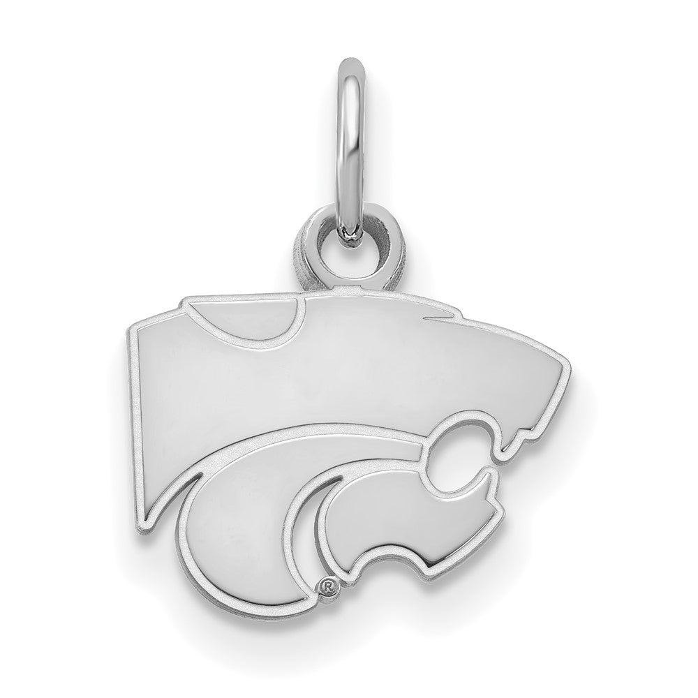 14K White Gold Logoart Kansas State University Wildcat Extra Small Pendant