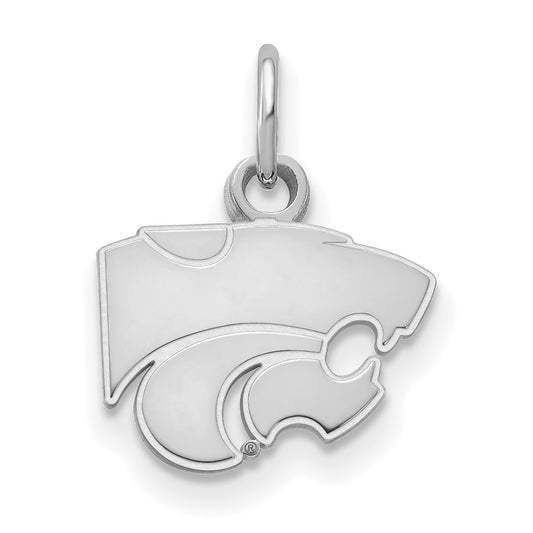 14K White Gold Logoart Kansas State University Wildcat Extra Small Pendant