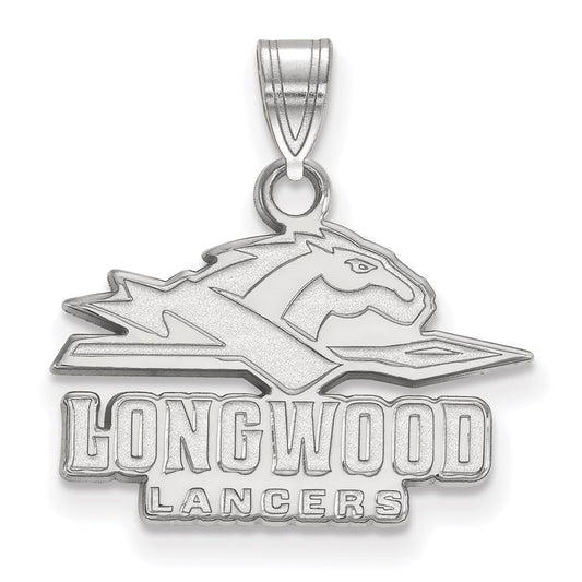 Sterling Silver Rhodium Plated Logoart Longwood University Lancers Small Pendant