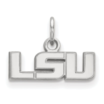 Sterling Silver Rhodium Plated Logoart Louisiana State University L S U Extra Small Pendant