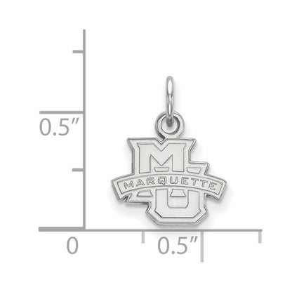 10K White Gold Logoart Marquette University Extra Small Pendant