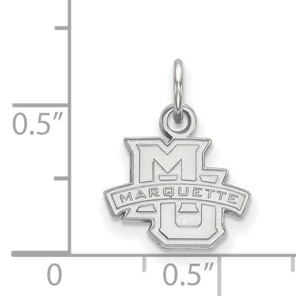 Sterling Silver Rhodium Plated Logoart Marquette University Extra Small Pendant