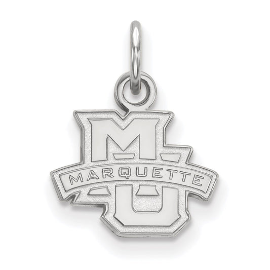 10K White Gold Logoart Marquette University Extra Small Pendant