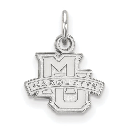 Sterling Silver Rhodium Plated Logoart Marquette University Extra Small Pendant