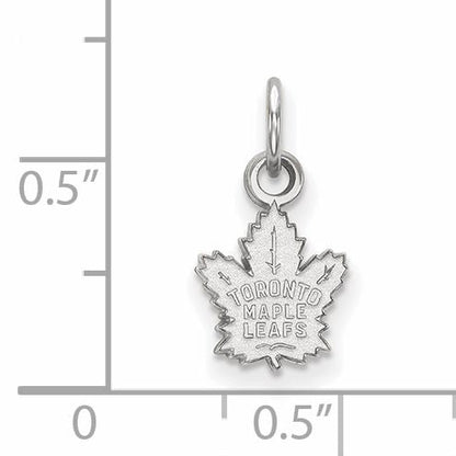 Sterling Silver Rhodium Plated Nhl Logoart Toronto Maple Leafs Extra Small Pendant