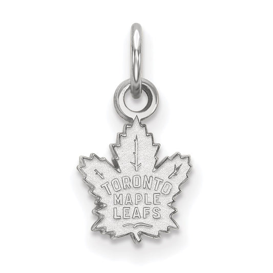 10K White Gold Nhl Logoart Toronto Maple Leafs Extra Small Pendant