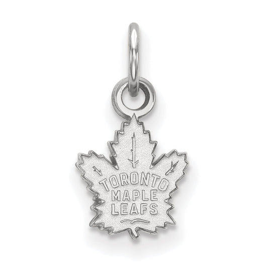 Sterling Silver Rhodium Plated Nhl Logoart Toronto Maple Leafs Extra Small Pendant