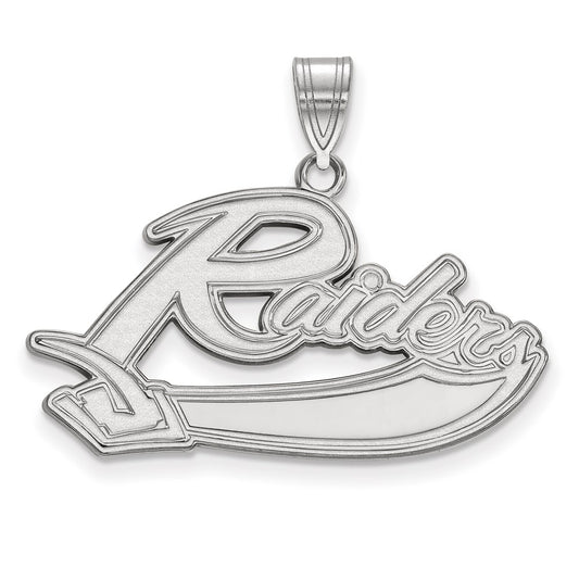 14K White Gold Logoart Mt Union College Raiders Large Pendant