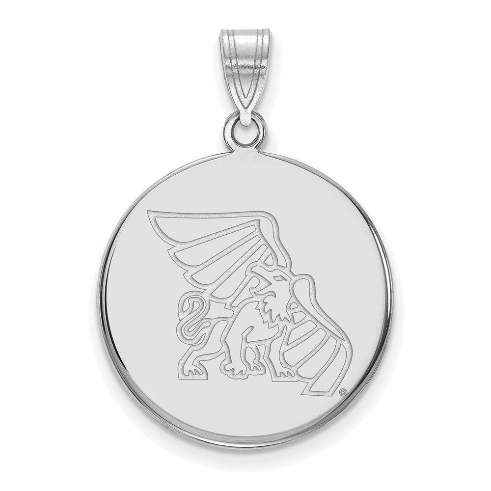 10K White Gold Logoart Missouri Western State University Griffon Large Disc Pendant