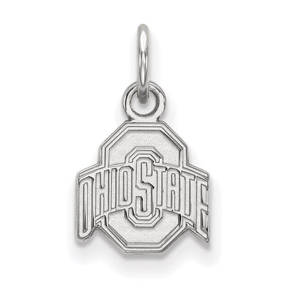 14K White Gold Logoart The Ohio State University Extra Small Pendant