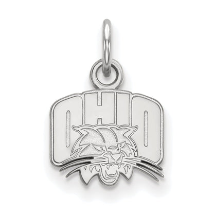 Sterling Silver Rhodium Plated Logoart Ohio University Extra Small Pendant