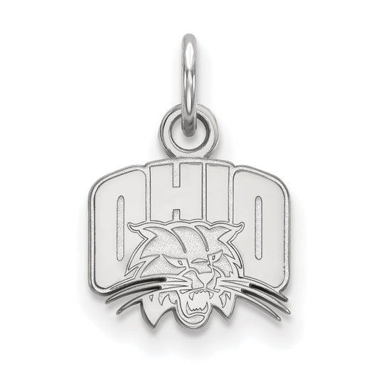 Sterling Silver Rhodium Plated Logoart Ohio University Extra Small Pendant