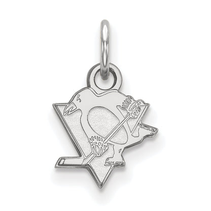 Sterling Silver Rhodium Plated Nhl Logoart Pittsburgh Penguins Extra Small Pendant
