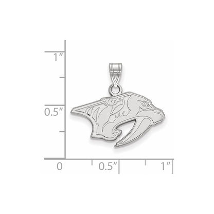 14K White Gold Nhl Logoart Nashville Predators Small Pendant