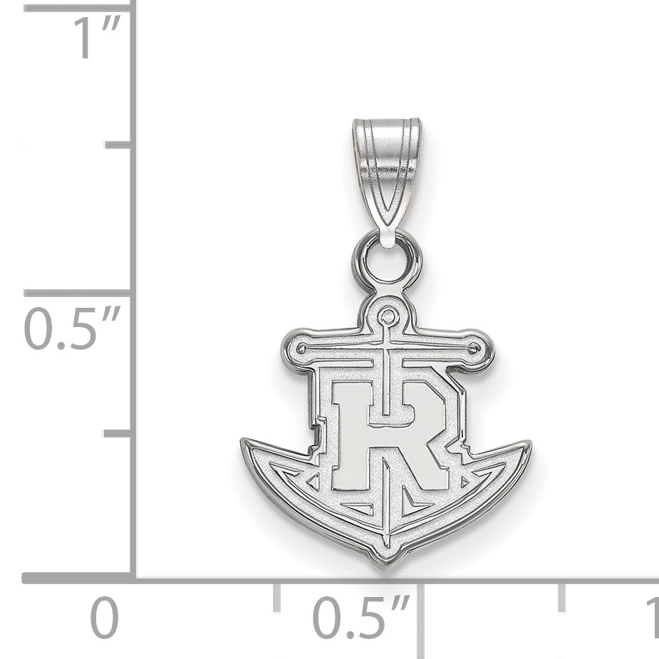 Sterling Silver Rhodium Plated Logoart Rollins College Anchor Small Pendant