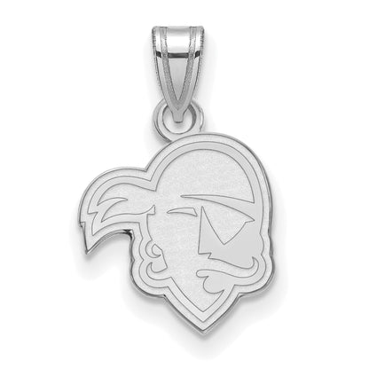 Sterling Silver Rhodium Plated Logoart Seton Hall University Pirate Small Pendant