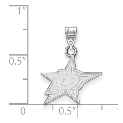 14K White Gold Nhl Logoart Dallas Stars Small Pendant
