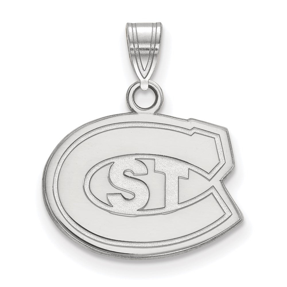 14K White Gold Logoart St. Cloud State University Small Pendant