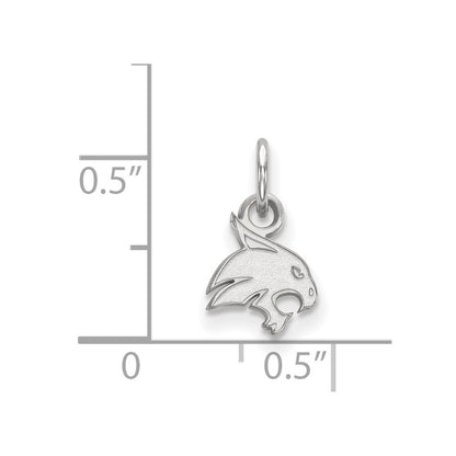 10K White Gold Logoart Texas State University Bobcat Extra Small Pendant