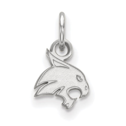 10K White Gold Logoart Texas State University Bobcat Extra Small Pendant