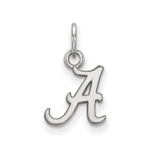 10K White Gold Logoart University Of Alabama Letter A Extra Small Pendant