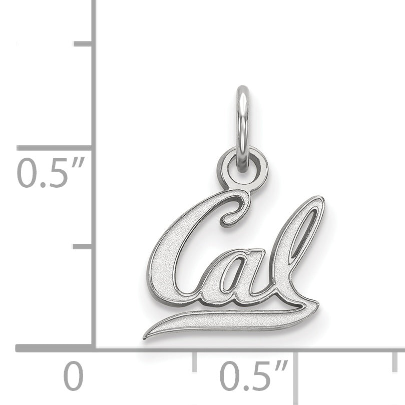 Sterling Silver Rhodium Plated Logoart University Of California Berkeley Extra Small Pendant