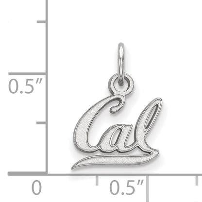 Sterling Silver Rhodium Plated Logoart University Of California Berkeley Extra Small Pendant