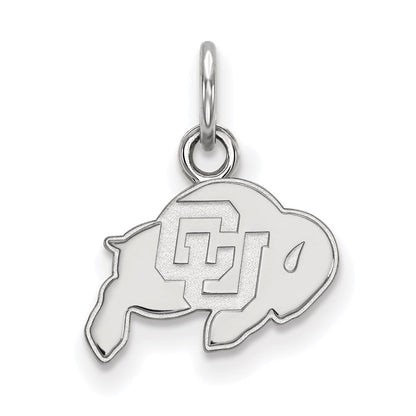 14K White Gold Logoart University Of Colorado Buffalo Extra Small Pendant