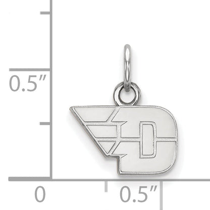 Sterling Silver Rhodium Plated Logoart University Of Dayton Extra Small Pendant