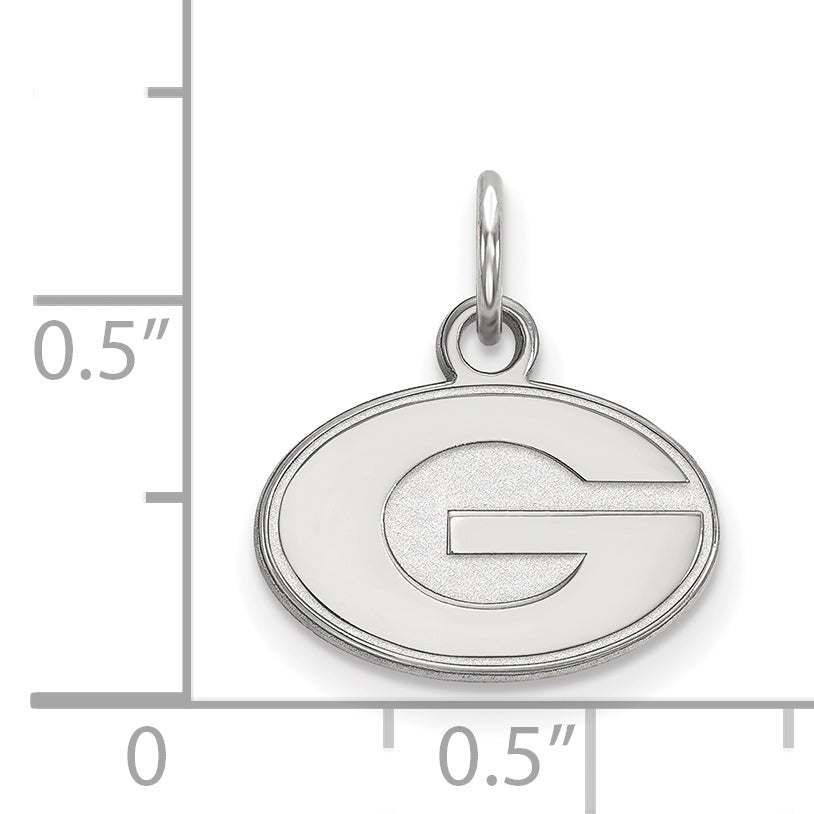 Sterling Silver Rhodium Plated Logoart University Of Georgia Letter G Extra Small Pendant