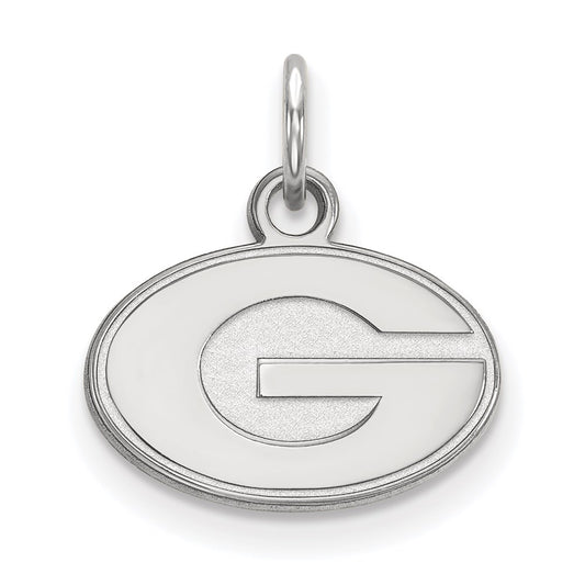 10K White Gold Logoart University Of Georgia Letter G Extra Small Pendant