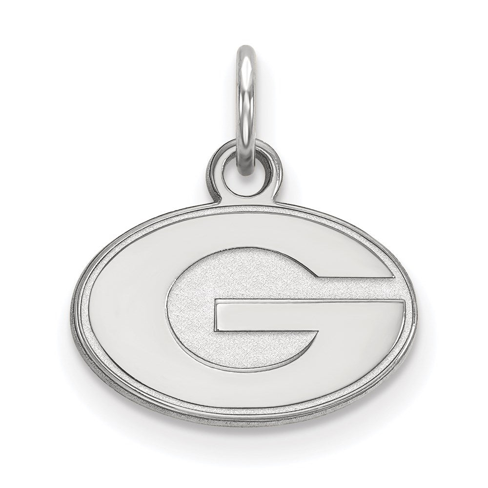 14K White Gold Logoart University Of Georgia Letter G Extra Small Pendant